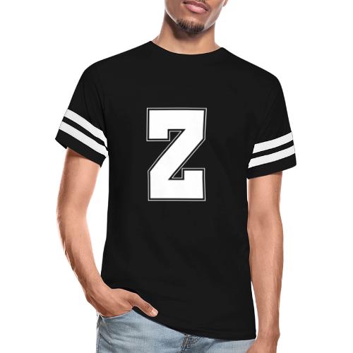 White Letter Z – Varsity Alphabet Monogram - Men's Football Tee