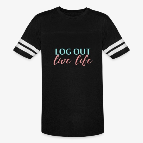 LOG OUT - LIVE LIFE - Men's Football Tee