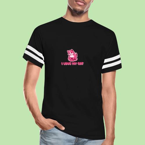 I love my cat - Men's Football Tee