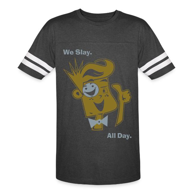 We Slay All Day Shiny Shirt Metallic Silver & Gold