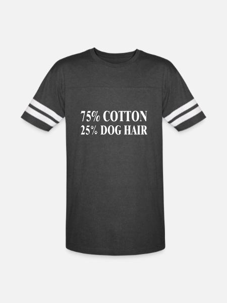 Dog Hair Cotton Blend Tee - Men's Football Tee - vintage smoke/white