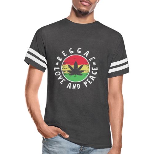 Reggae love and peace circular logo, iconic theme - Men's Football Tee