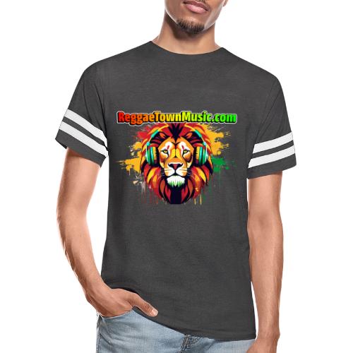 Reggae lion head music vibrant rasta dj art tee - T-shirt Football pour hommes