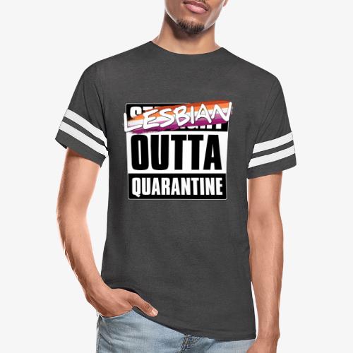 Lesbian Outta Quarantine - Lesbian Pride - Vintage Sports T-Shirt