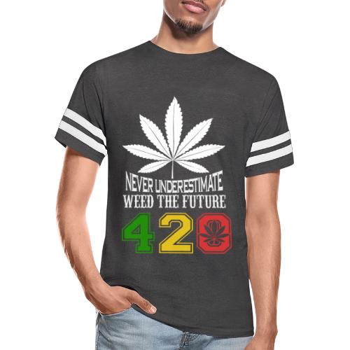 Chuckling 420 Future of Herb Weed Marijuana Design - Men's Football Tee