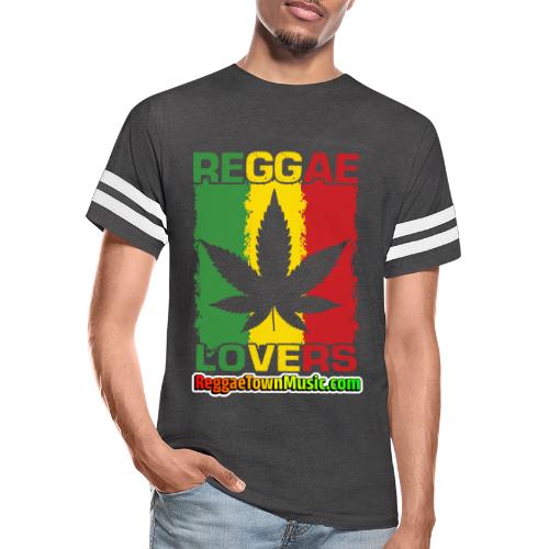 Reggae lovers design featuring cannabis leaf - T-shirt Football pour hommes