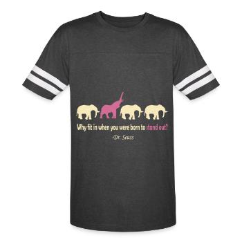 why fit in when you were born to stand out geek t - Men's Football Tee - vintage smoke/white - Front - Damien (186cm)