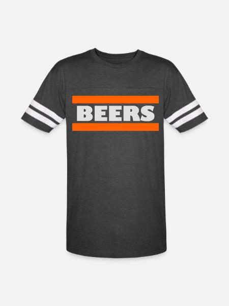 Beers - Men's Football Tee - vintage smoke/white