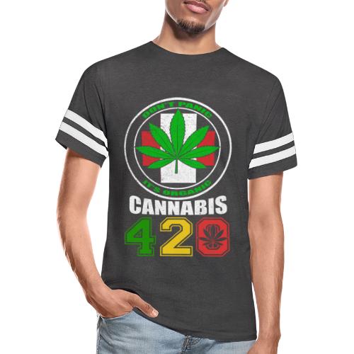 Lighthearted 420 Organic Ganja Weed Marijuana Desi - Men's Football Tee