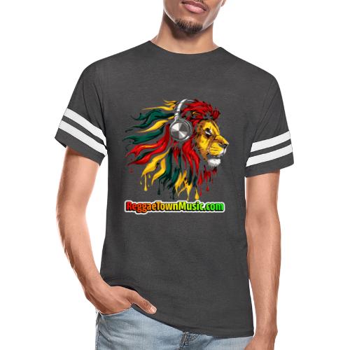 Reggae Music Radio Lion Head Soundwaves design - Men's Football Tee