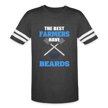 Bearded Farmer Agriculturist - Men's Football Tee - vintage smoke/white - Front - Damien (186cm)