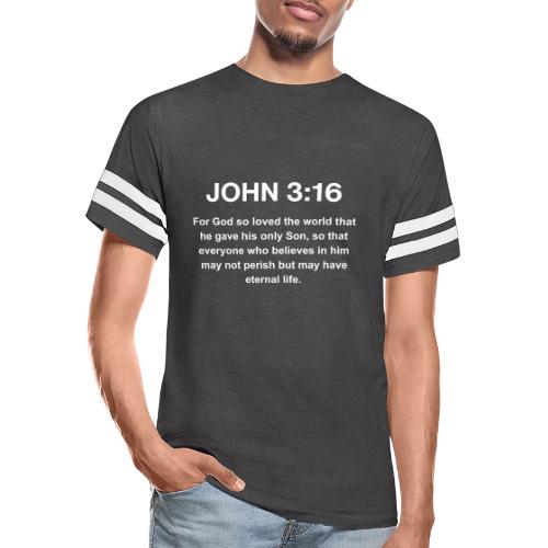 John 3:16 Christian Apparel – White - Men's Football Tee