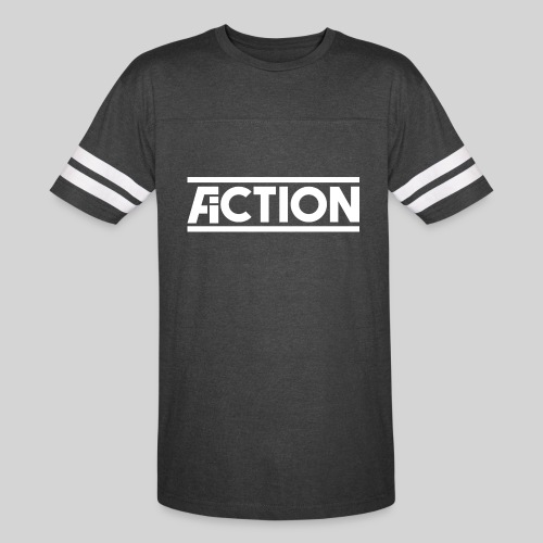 Action Fiction Logo (White) - Vintage Sports T-Shirt