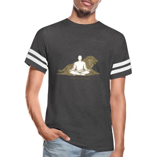 Silence Builds Kings Meditation Lion - Men's Football Tee