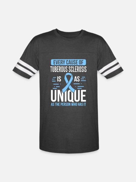Tuberous Sclerosis Complex TSC Month Day Warrior - Men's Football Tee - vintage smoke/white