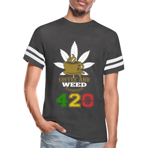 2024 420 Coffee & Smoke Weed Marijuana Design - Men's Football Tee