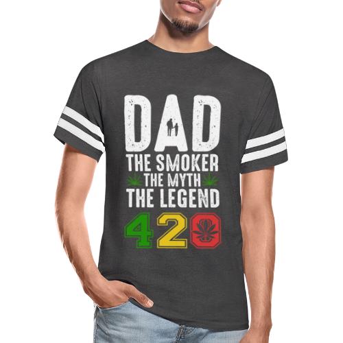 Gleeful Smoking dad The smoker the myth the legend - Men's Football Tee
