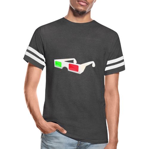 3D red green glasses - Vintage Sports T-Shirt