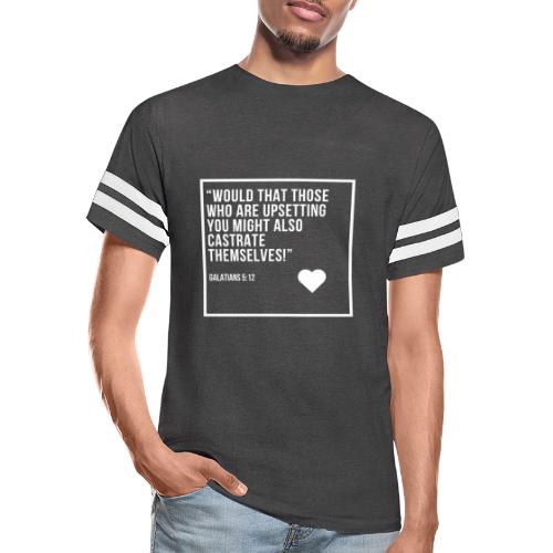 Bible verse: castration fun - Vintage Sports T-Shirt