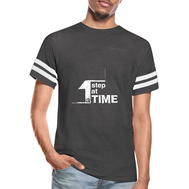 One Step At Time (w) - Vintage Sports T-Shirt