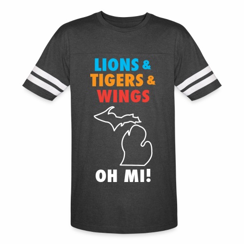 Lions & Tigers & Wings OH MI! - Men's Football Tee