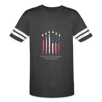 America 250th Anniversary Semiquincentennial USA - Men's Football Tee - vintage smoke/white - Front - Damien (186cm)