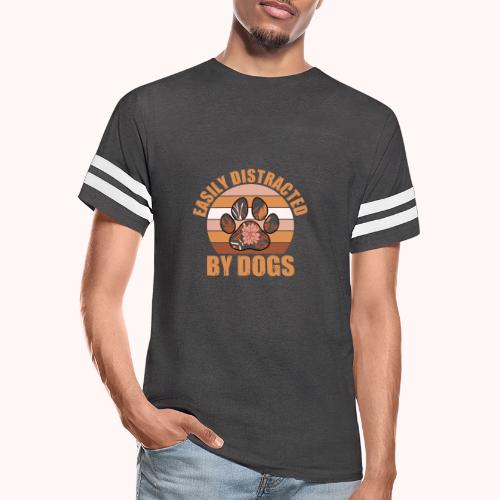 Easily Distracted By Dogs - Men's Football Tee