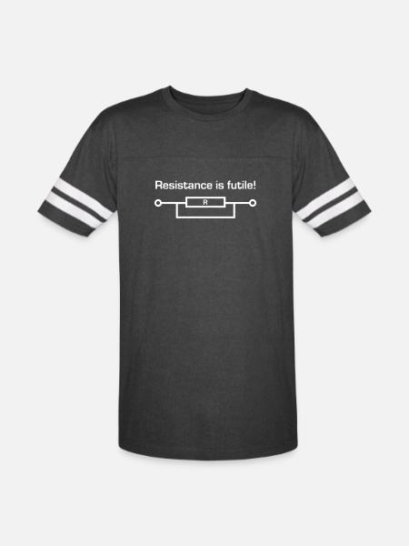 Resistance Is Futile Funny - Men's Football Tee - vintage smoke/white