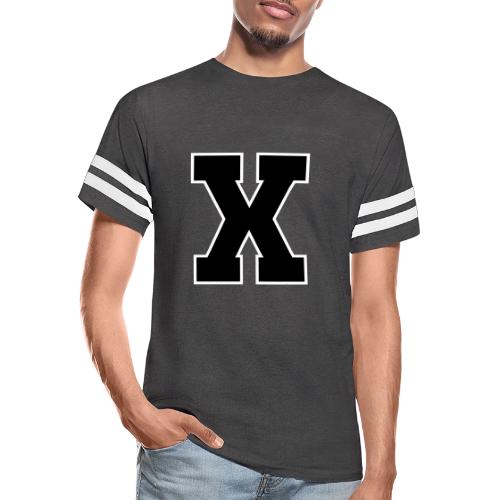 Varsity Letter X Athletic Monogram - Men's Football Tee