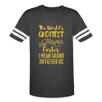 Grandma Baby - Men's Football Tee - vintage smoke/white - Front - Damien (186cm)
