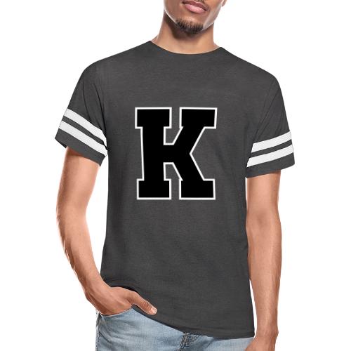 Varsity Letter K Collegiate Font Design - Men's Football Tee