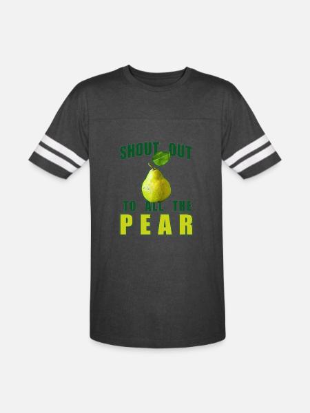 Shout Out To All The Pear - Men's Football Tee - vintage smoke/white