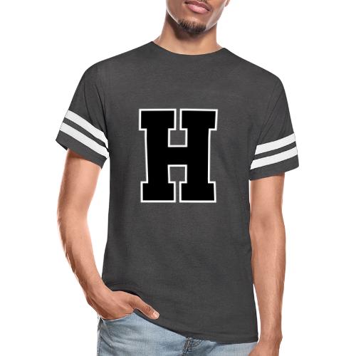 Varsity Letter H Athletic Font Design - Men's Football Tee