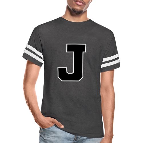 Varsity Letter J Athletic Alphabet Graphic - Men's Football Tee