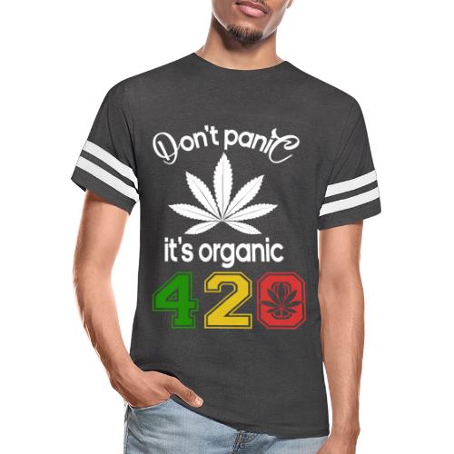 Hilarious 420 Do Not Panic it's organic - Men's Football Tee