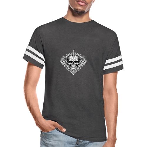 Gothic Filigree Skull - Men's Football Tee