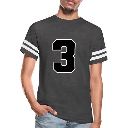 Varsity Number 3 Athletic Font - Men's Football Tee