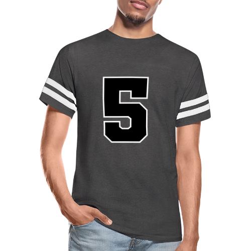 Varsity Number 5 Athletic Design - Men's Football Tee