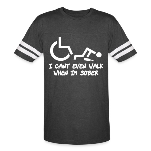 Drunk wheelchair humor, wheelchair fun, wheelchair - Men's Football Tee