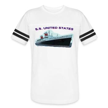 SS UNITED STATES clothes, t-shirts caps mugs bags - Men's Football Tee - white/black - Front - Damien (186cm)
