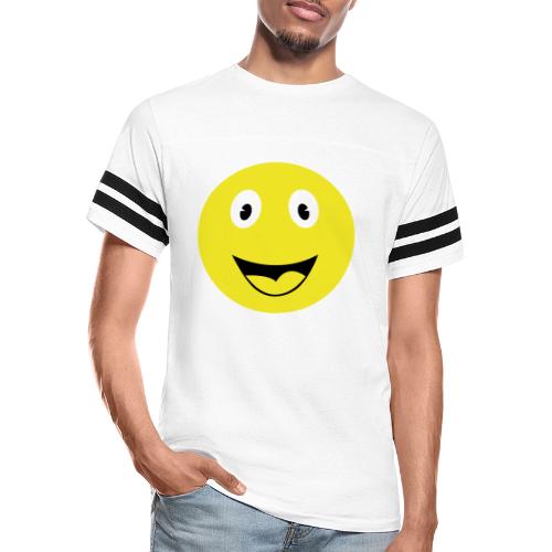 Yellow Happy Face Print - Men's Football Tee