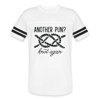 Another Pun Knot Again - Men's Football Tee - white/black - Front - Damien (186cm)