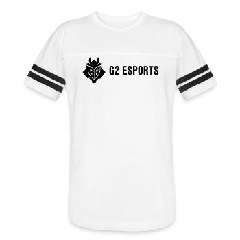 G2 Esports Logo Noir - T-shirt Football pour hommes - blanc/noir - Devant - Damien (186cm)
