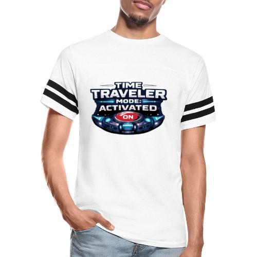 Time Traveler Mode – Futuristic Neon Sci-Fi Tee - Men's Football Tee