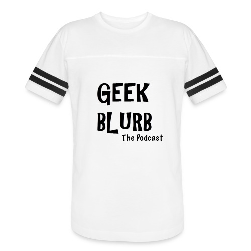 Geek Blurb (Transparent, Black Logo) - Vintage Sports T-Shirt