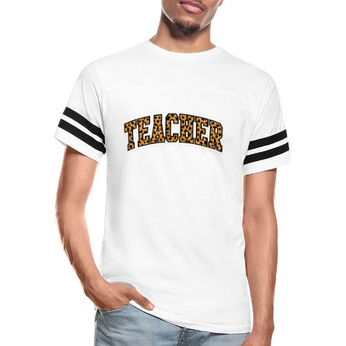 Leopard Print Teacher Typography - Men's Football Tee