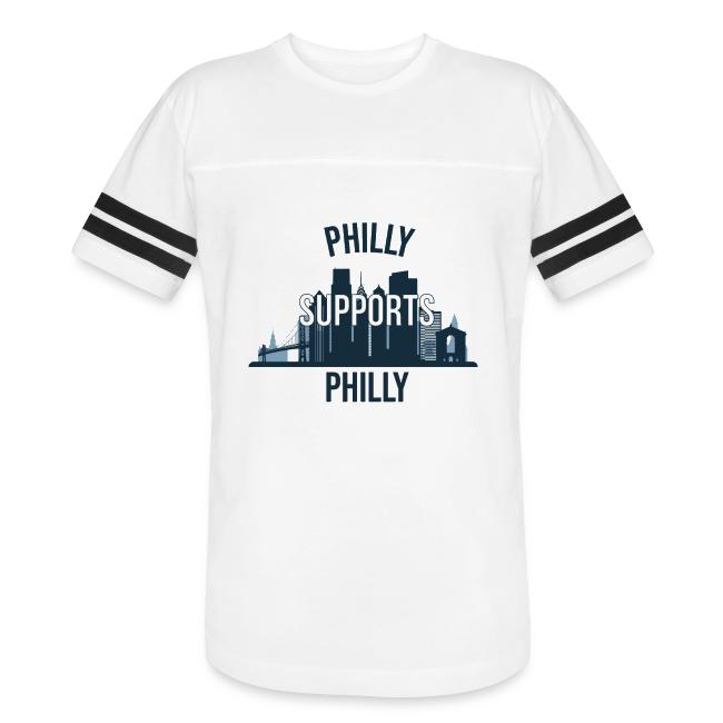 Philly Supports Philly skyline blue transparentbg
