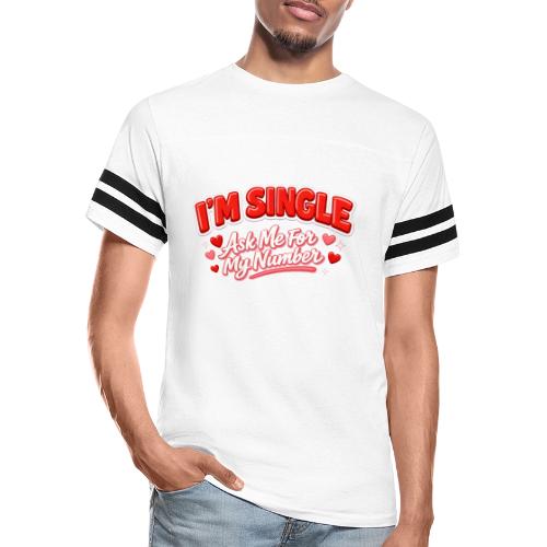 I’m Single Retro Bubble - Men's Football Tee