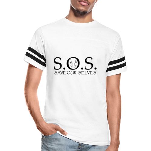 SOS Black on Black - Vintage Sports T-Shirt