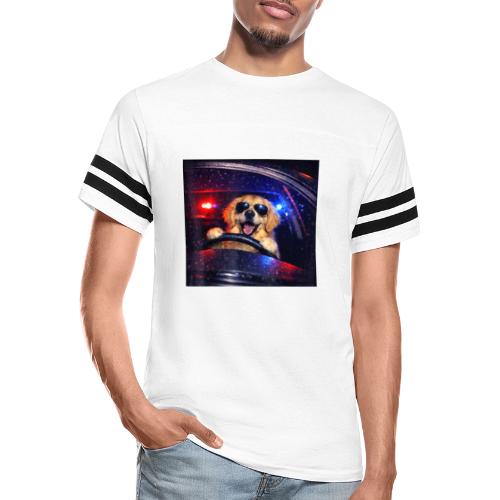 Funny Police Golden Retriever Meme Tee - Men's Football Tee